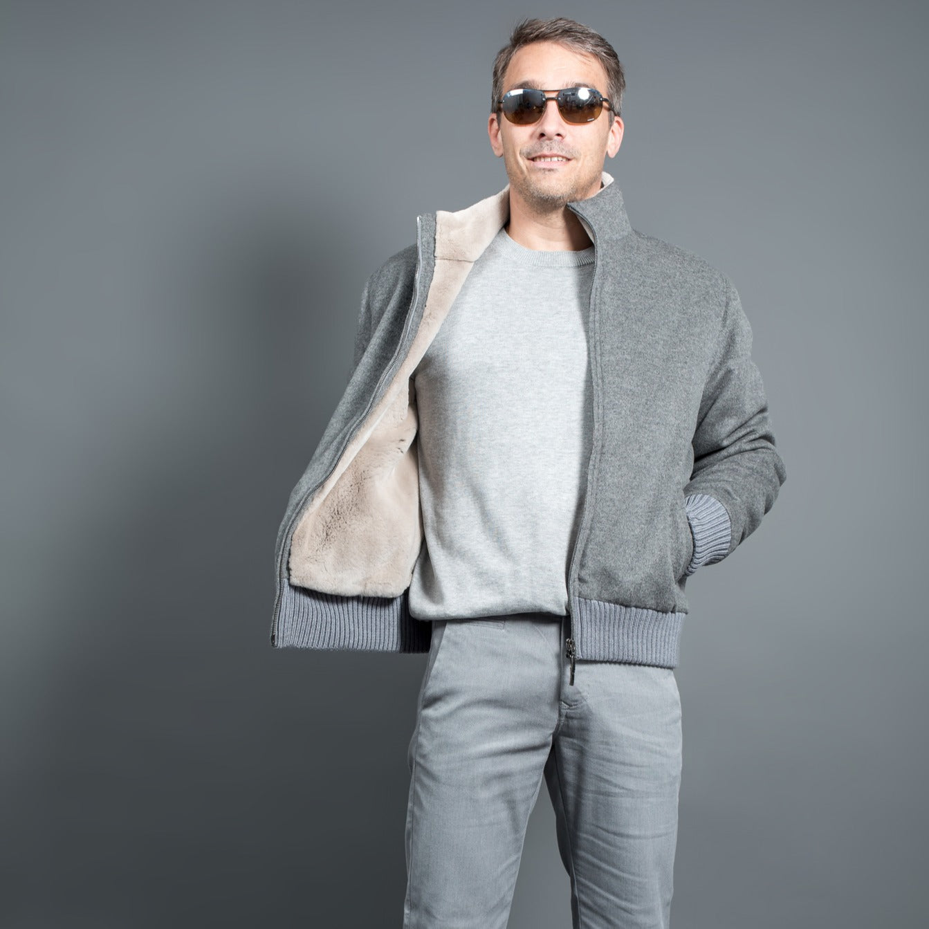 Loro Piana cashmere and Beaver fur jacket for men – Fur Caravan