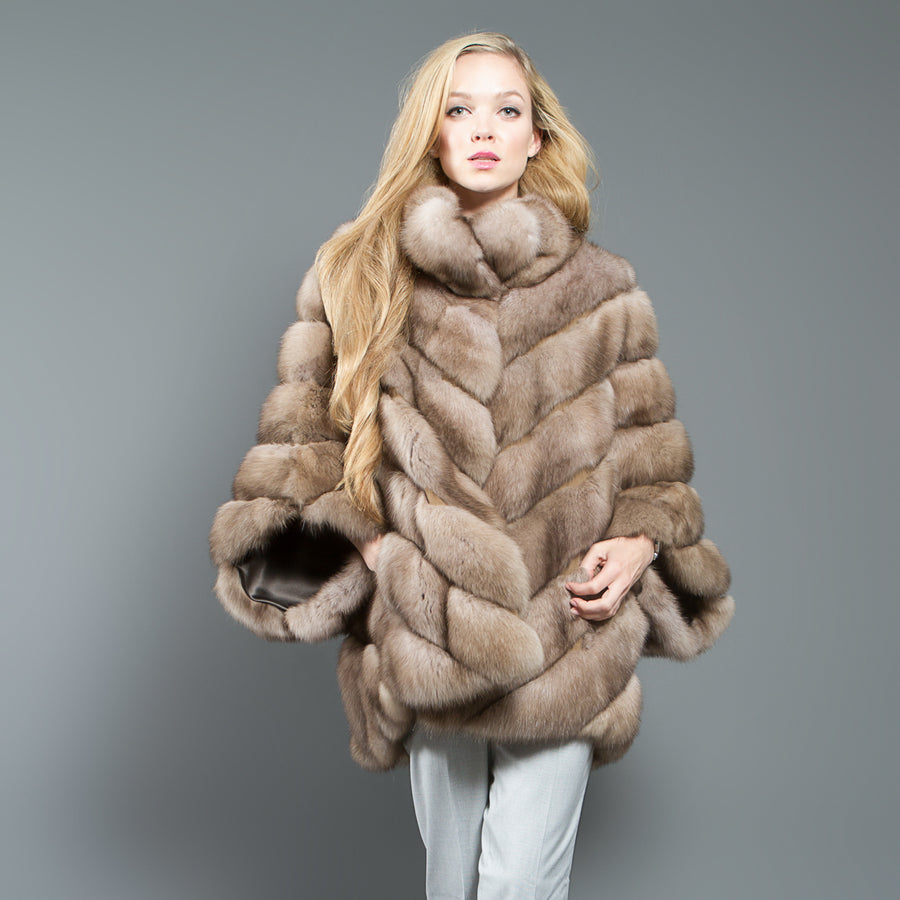 Russian Sable Fur Poncho luxury