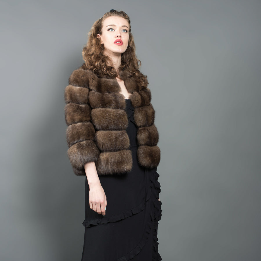 Russian Barguzin Sable Fur Jacket for Women