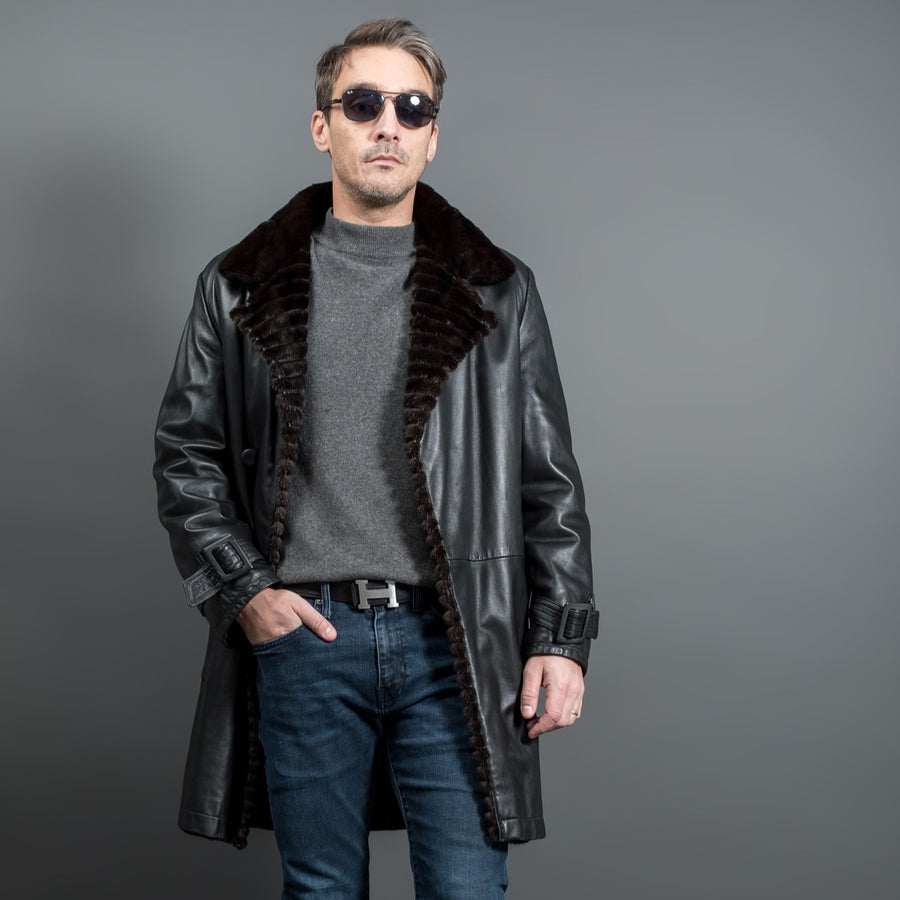 Men Fur Jacket, Men's Fur Leather Jacket