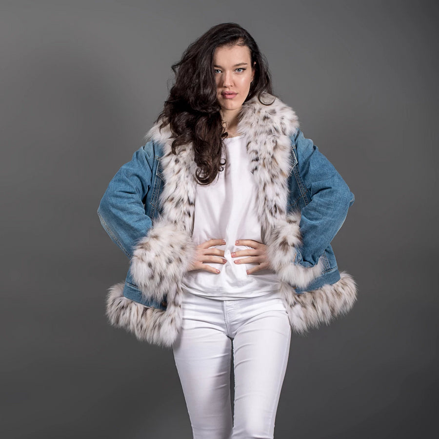 ACHATS Women's Coat High Winter Denim Jacket Women Natural Fur Fur Collar  Coat (Color : Blue-White, Size : S) : Buy Online at Best Price in KSA -  Souq is now Amazon.sa: Fashion