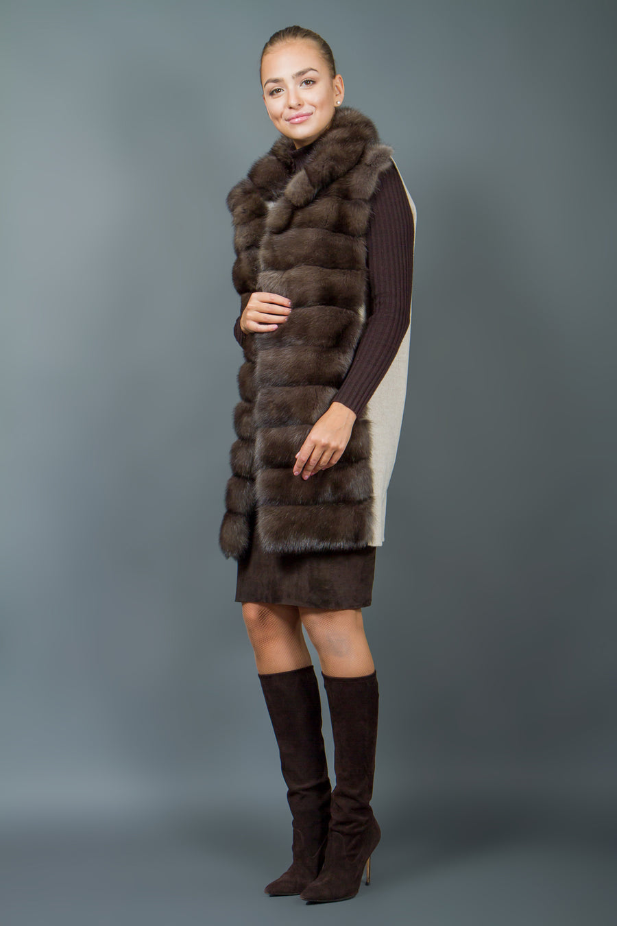 Loro Piana Cashmere and Russian sable Fur vest