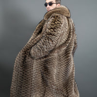 Luxury Racoon fur coat for men Fur Caravan