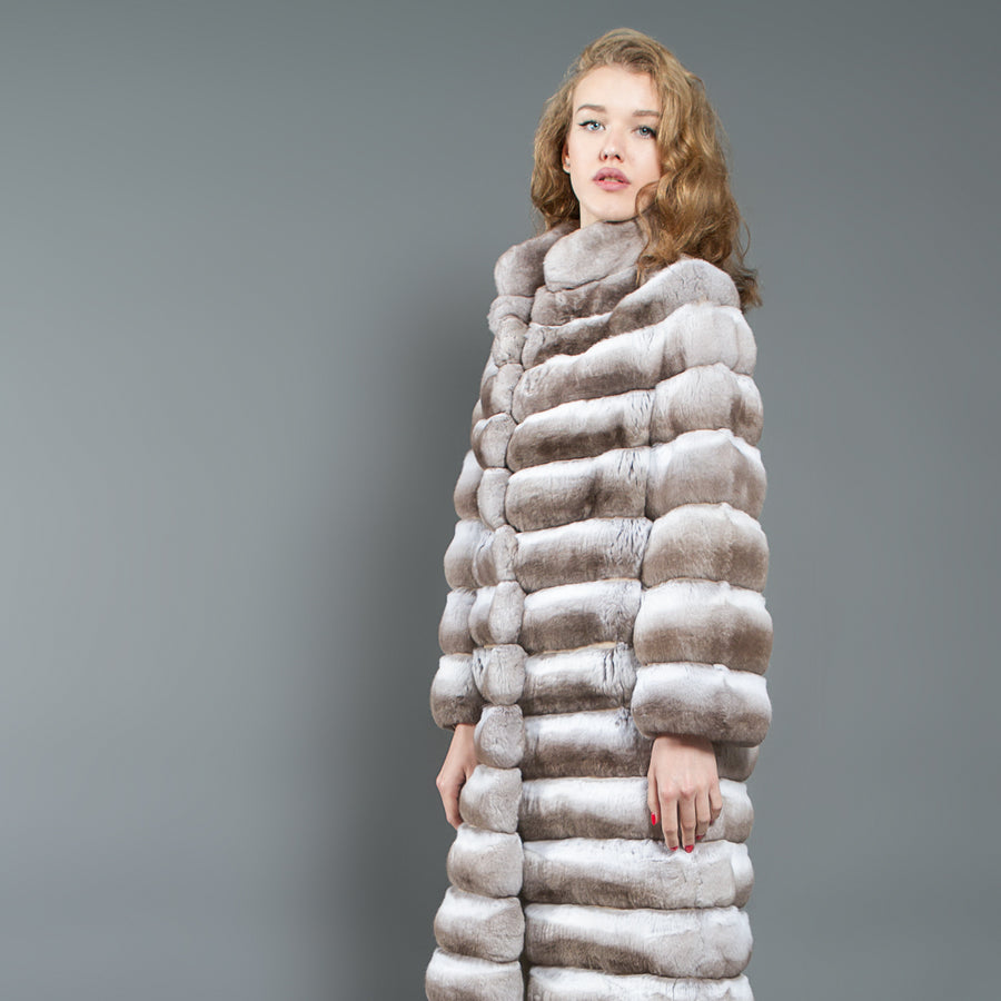 Luxury Chinchilla Fur Coat for women
