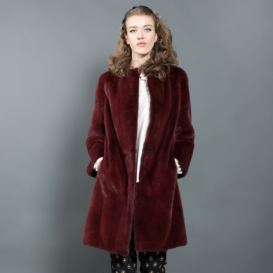 Red Mink Fur Coat for women – Fur Caravan - Main Image