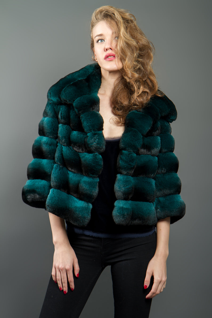 Faux fur collar jacket - Dark grey - Ladies | H&M IN