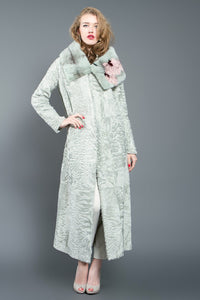 Fur Caravan Pink Astrakhan Fur Coat for Women