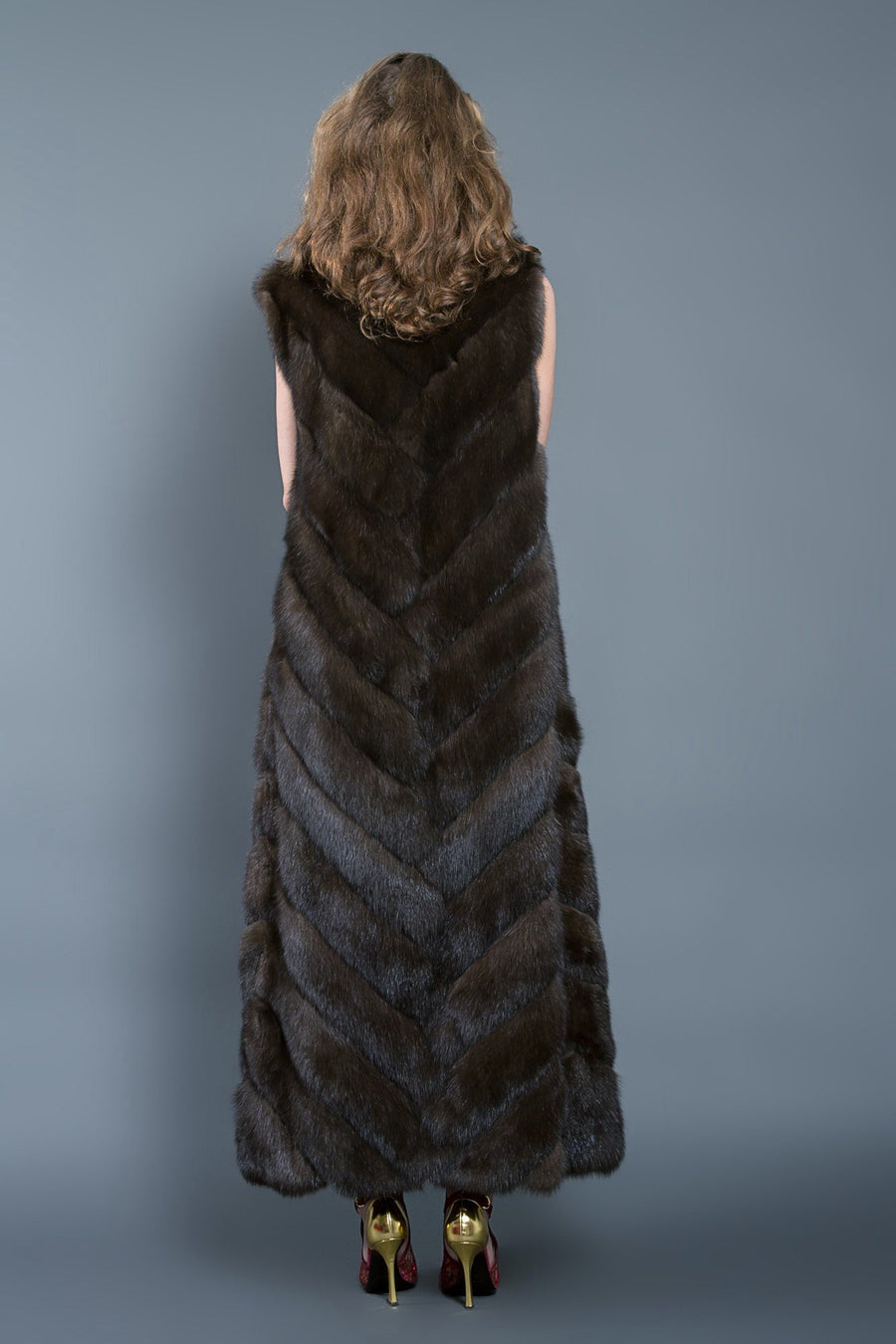 Long Sable Fur Vest luxury