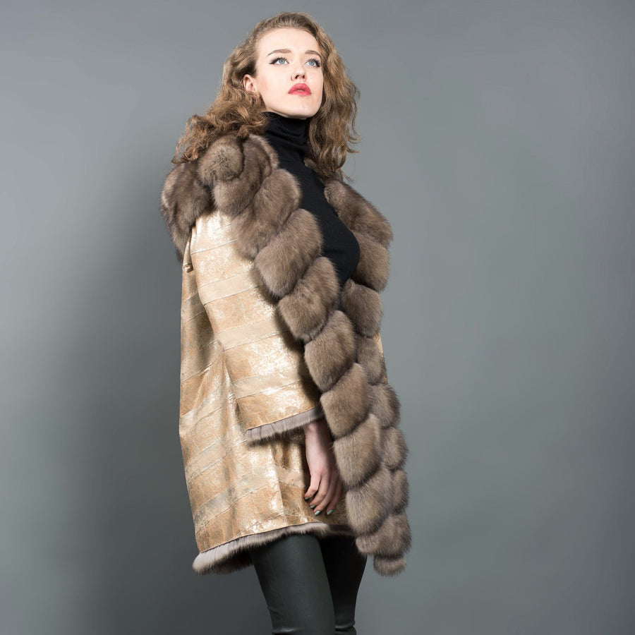 Russian sable reversible coat